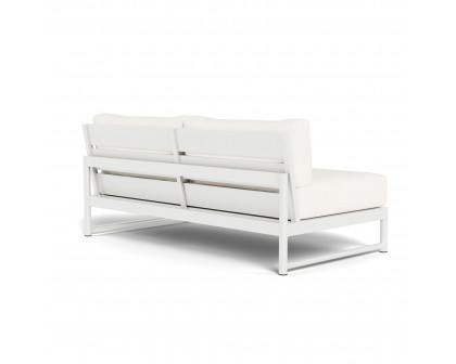 Harbour Breeze Xl 2 Seat Armless Sofa - Aluminum White, Panama Blanco