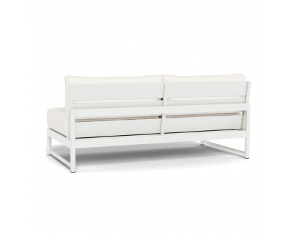 Harbour Breeze Xl 2 Seat Armless Sofa - Aluminum White, Panama Blanco