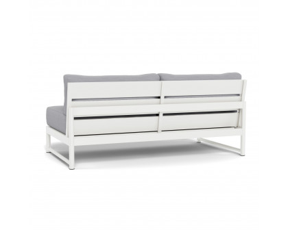 Harbour Breeze Xl 2 Seat Armless Sofa - Aluminum White, Panama Cloud