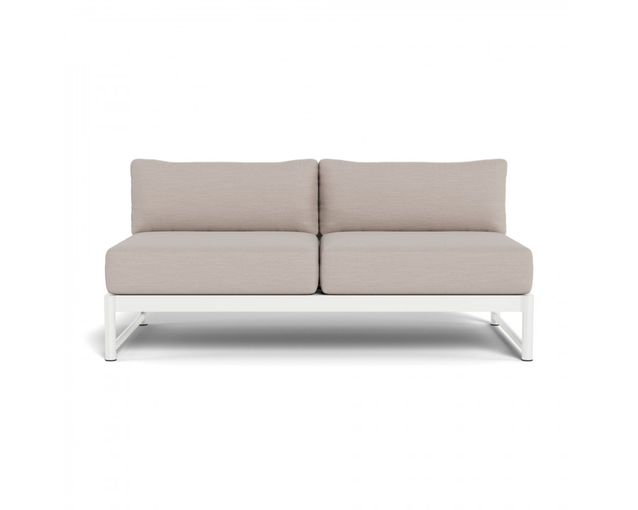 Harbour Breeze Xl 2 Seat Armless Sofa - Aluminum White, Panama Marble