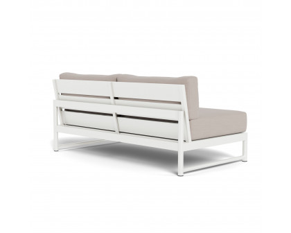 Harbour Breeze Xl 2 Seat Armless Sofa - Aluminum White, Panama Marble