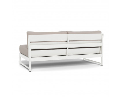 Harbour Breeze Xl 2 Seat Armless Sofa - Aluminum White, Panama Marble