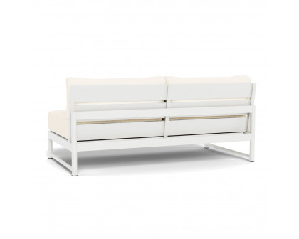 Harbour Breeze Xl 2 Seat Armless Sofa - Aluminum White, Riviera Ivory