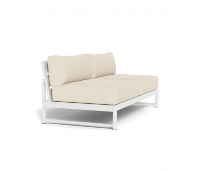 Harbour Breeze Xl 2 Seat Armless Sofa - Aluminum White, Riviera Sand