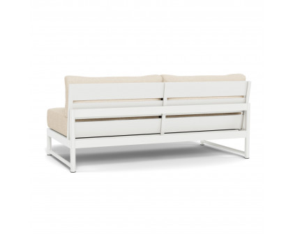 Harbour Breeze Xl 2 Seat Armless Sofa - Aluminum White, Riviera Sand