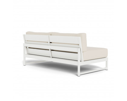 Harbour Breeze Xl 2 Seat Armless Sofa - Aluminum White, Siesta Ivory