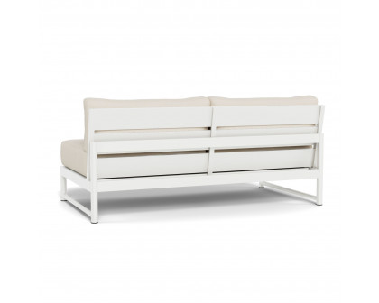 Harbour Breeze Xl 2 Seat Armless Sofa - Aluminum White, Siesta Ivory