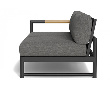 Harbour Breeze Xl 2 Seat 1 Arm Left - Aluminum Asteroid, Riviera Slate