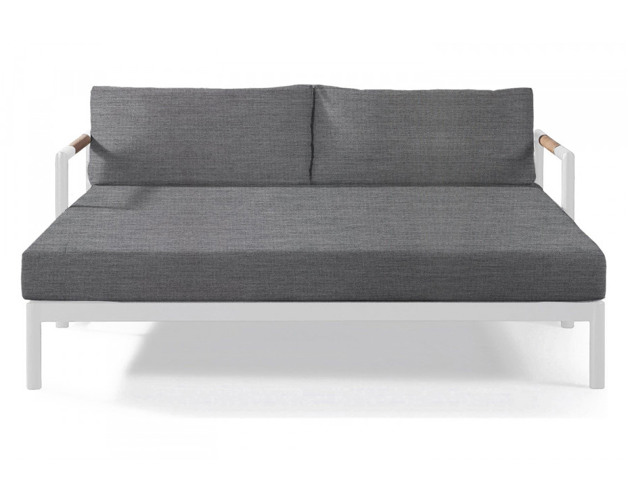 Harbour Breeze Xl Daybed - Aluminum White, Lisos Piedra