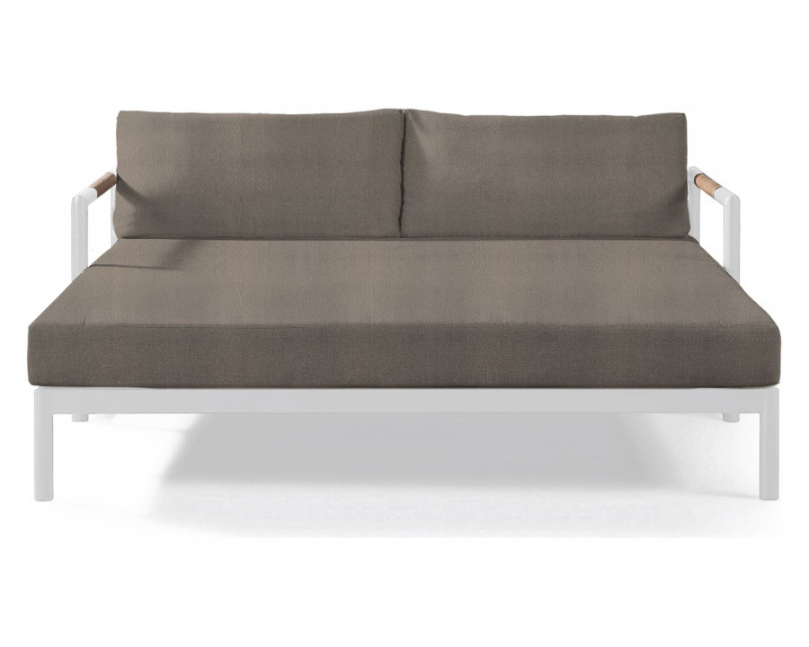 Harbour Breeze Xl Daybed - Aluminum White, Riviera Stone