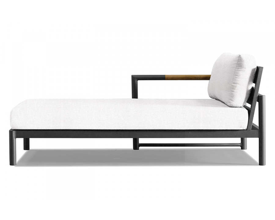 Harbour Breeze Xl Chaise Left - Aluminum Asteroid, Panama Blanco