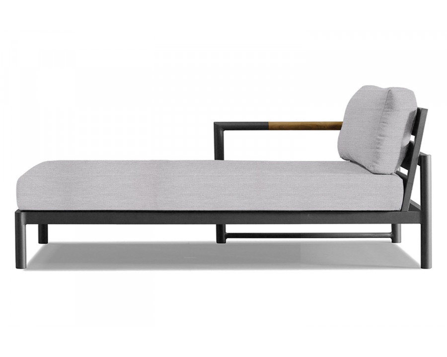 Harbour Breeze Xl Chaise Left - Aluminum Asteroid, Panama Cloud