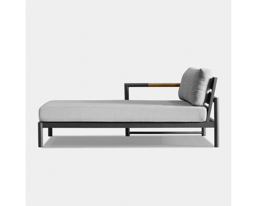 Harbour Breeze Xl Chaise Left - Aluminum Asteroid, Siesta Indigo