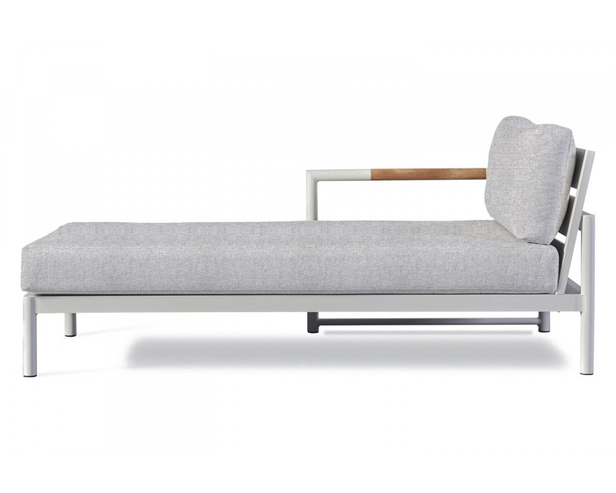 Harbour Breeze Xl Chaise Left - Aluminum White, Copacabana Sand