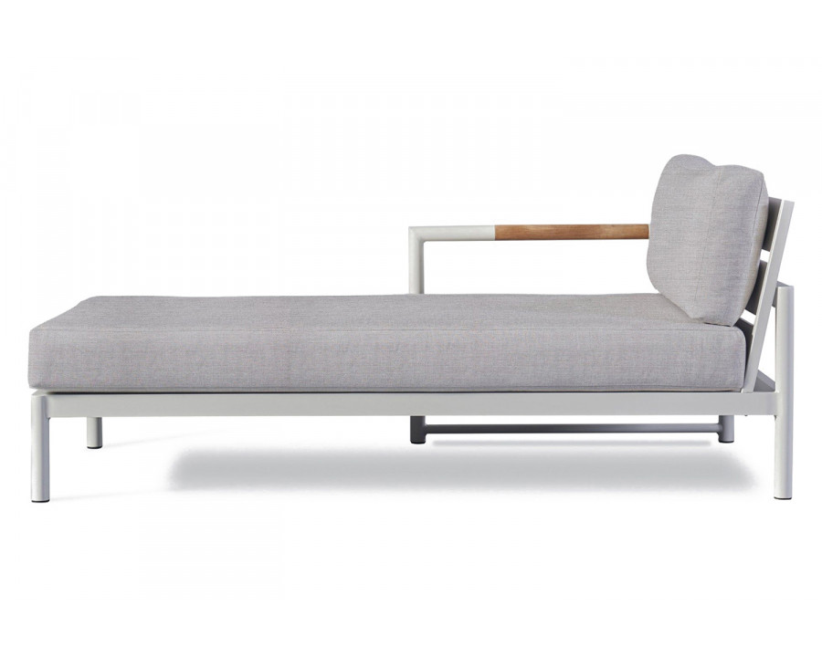 Harbour Breeze Xl Chaise Left - Aluminum White, Panama Cloud