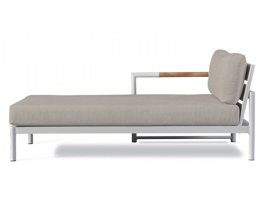 Harbour Breeze Xl Chaise Left - Aluminum White, Panama Marble