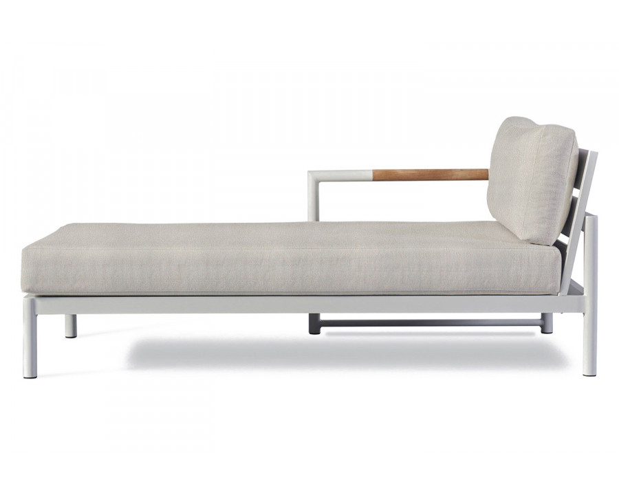 Harbour Breeze Xl Chaise Left - Aluminum White, Riviera Ivory