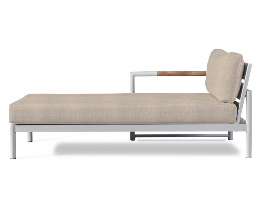 Harbour Breeze Xl Chaise Left - Aluminum White, Riviera Sand