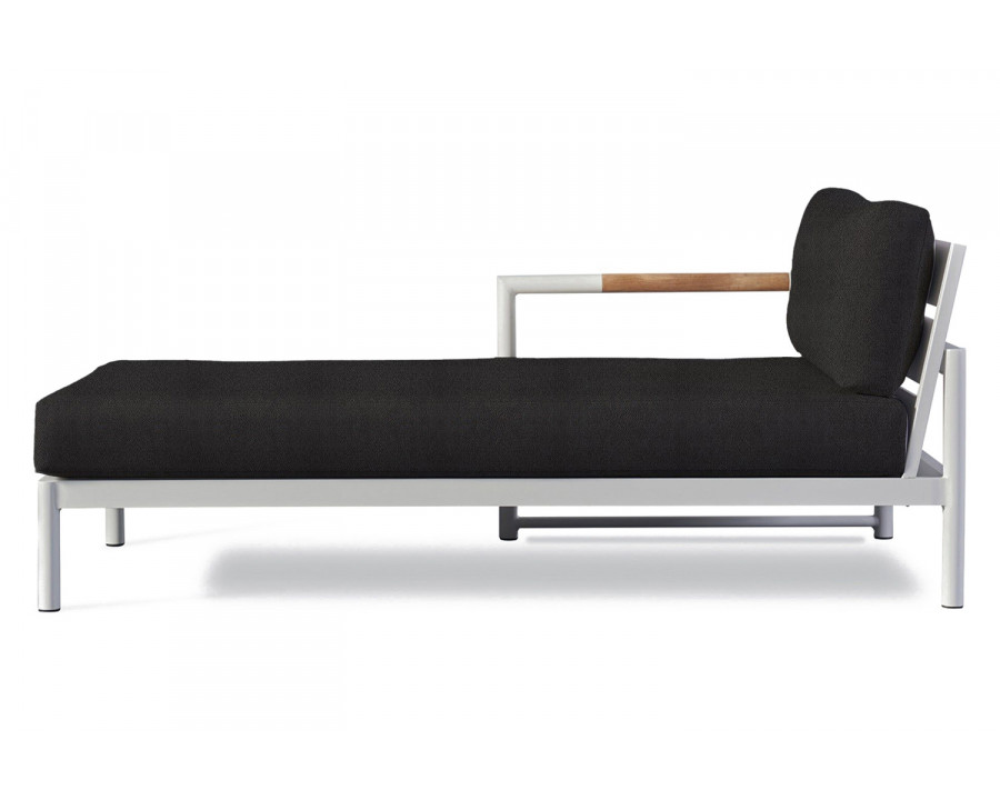 Harbour Breeze Xl Chaise Left - Aluminum White, Riviera Slate