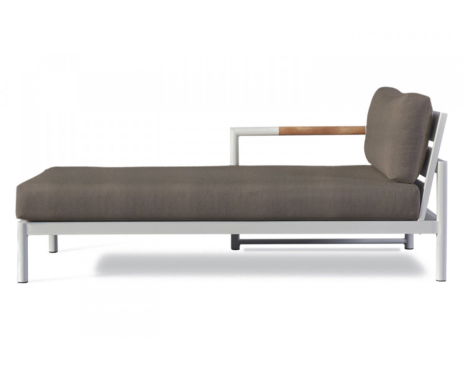 Harbour Breeze Xl Chaise Left - Aluminum White, Riviera Stone