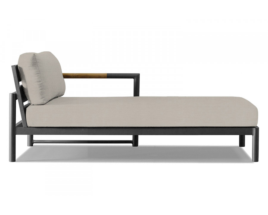 Harbour Breeze Xl Chaise Right - Aluminum Asteroid, Panama Marble