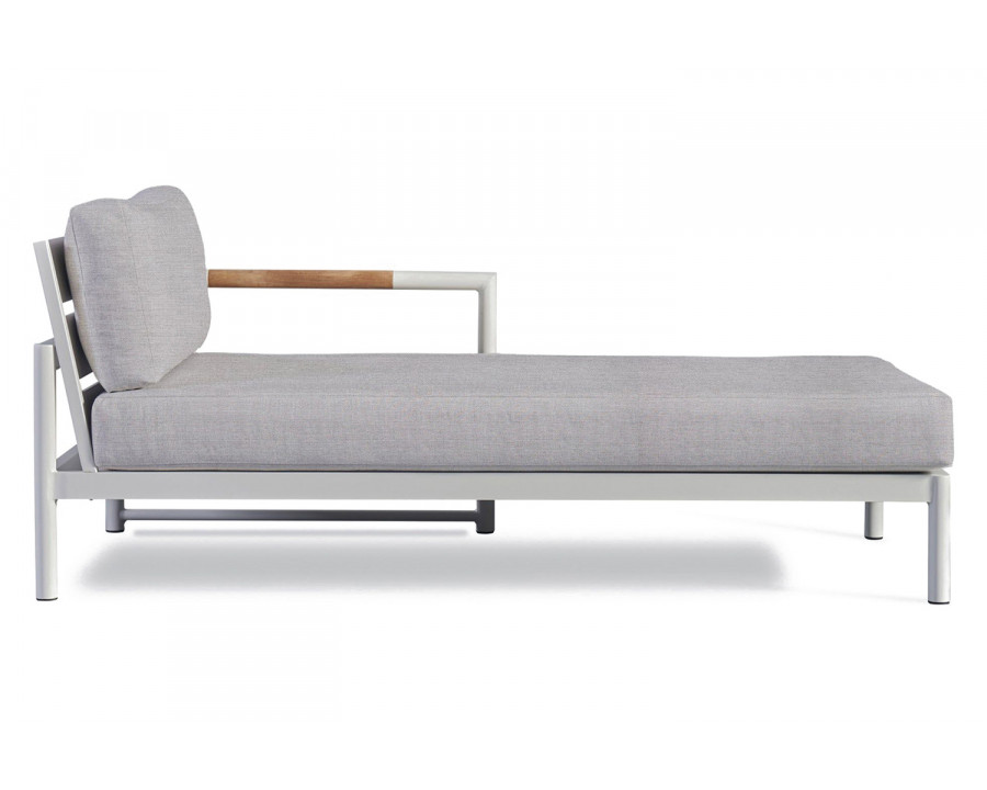 Harbour Breeze Xl Chaise Right - Aluminum White, Panama Cloud