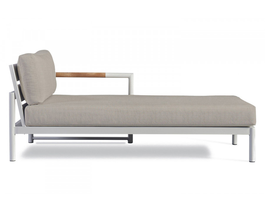 Harbour Breeze Xl Chaise Right - Aluminum White, Panama Marble