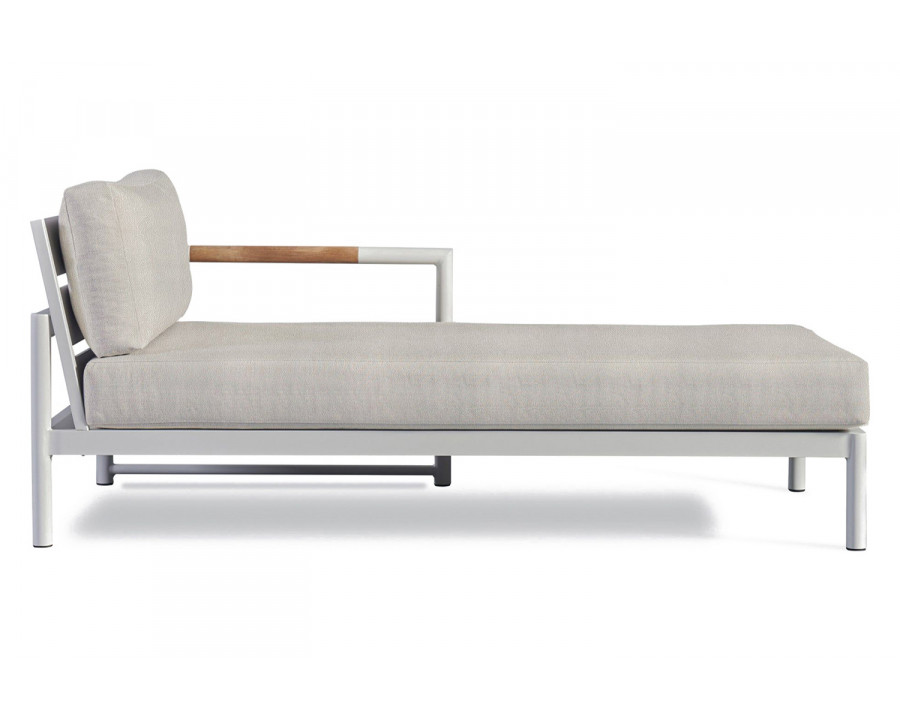 Harbour Breeze Xl Chaise Right - Aluminum White, Riviera Ivory