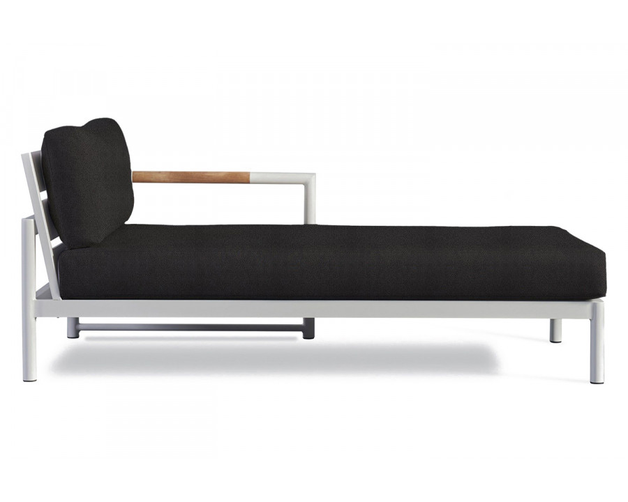 Harbour Breeze Xl Chaise Right - Aluminum White, Riviera Slate