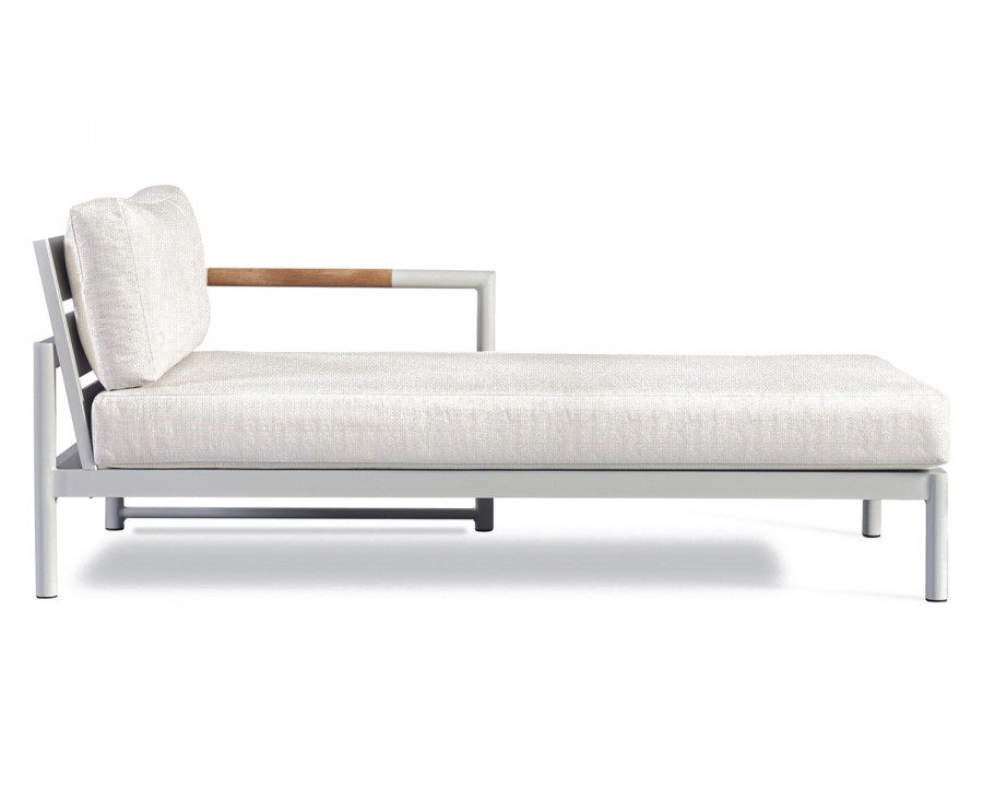 Harbour Breeze Xl Chaise Right - Aluminum White, Siesta Ivory