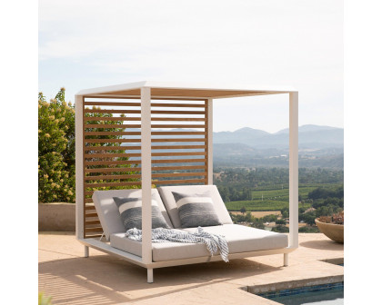 Harbour Breeze Xl Cabana - Aluminum Asteroid, Lisos Grafito, Teak Natural