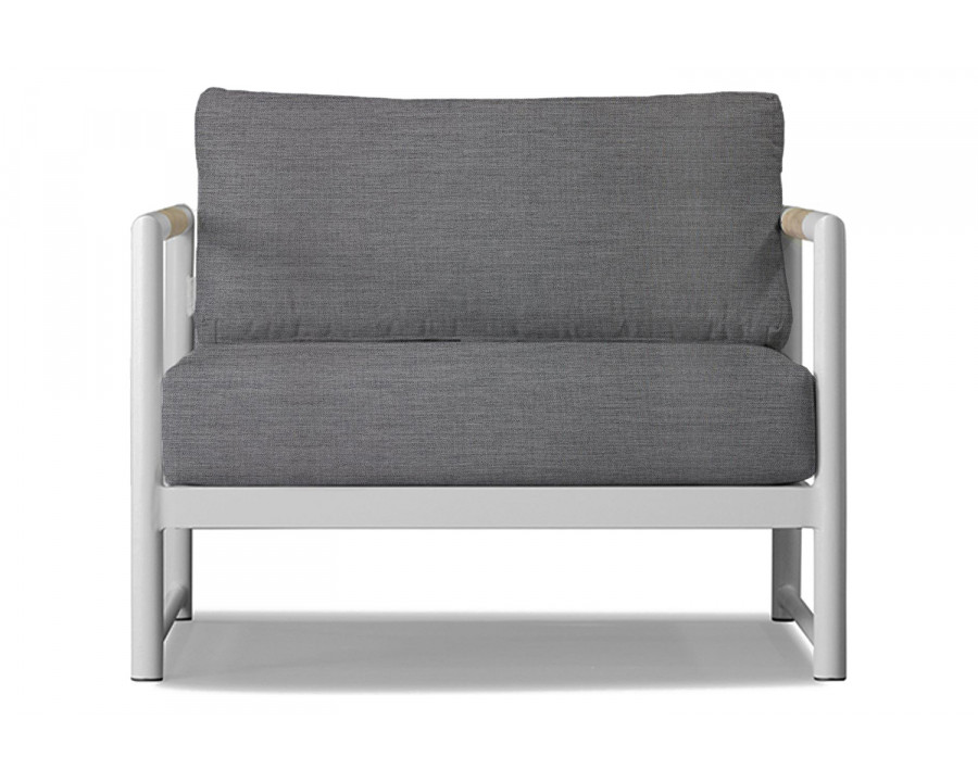 Harbour Breeze Xl Lounge Chair - Aluminum White, Lisos Piedra