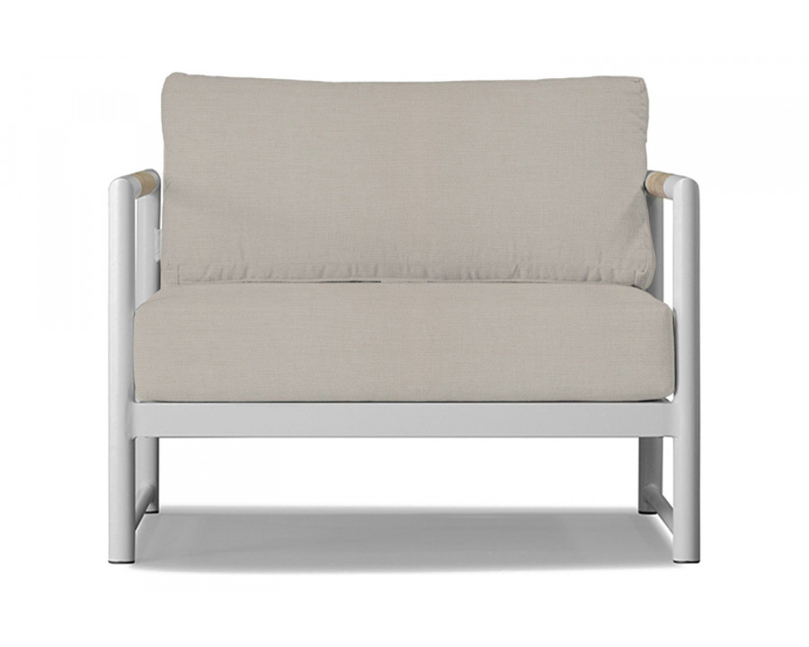 Harbour Breeze Xl Lounge Chair - Aluminum White, Panama Marble