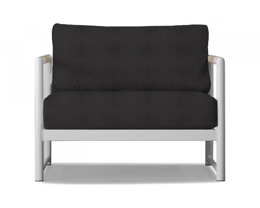 Harbour Breeze Xl Lounge Chair - Aluminum White, Riviera Slate