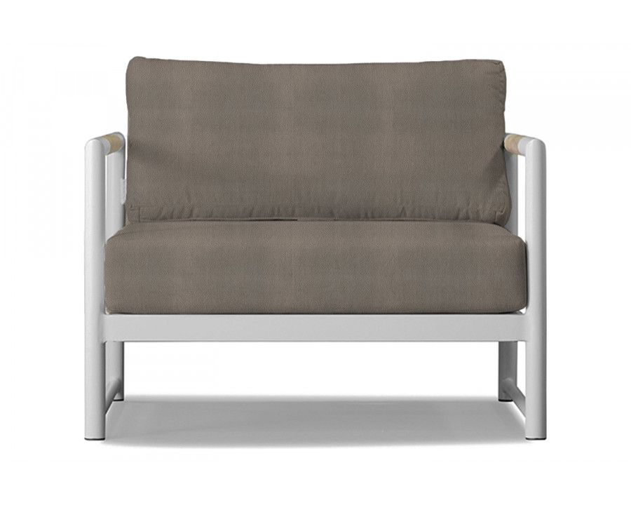 Harbour Breeze Xl Lounge Chair - Aluminum White, Riviera Stone