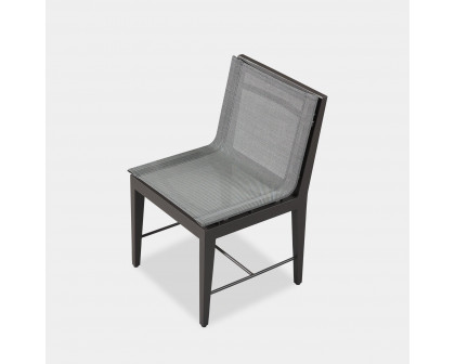 Harbour Byron Aluminum Dining Chair - Aluminum Asteroid, Batyline Silver