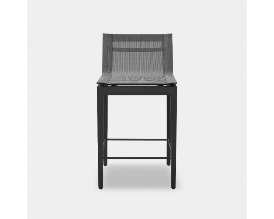 Harbour Byron Aluminum Bar Stool - Aluminum Asteroid, Batyline Silver