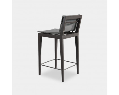 Harbour Byron Aluminum Bar Stool - Aluminum Asteroid, Batyline Silver