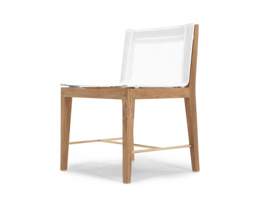 Harbour Byron Dining Chair - Teak Natural, Batyline White