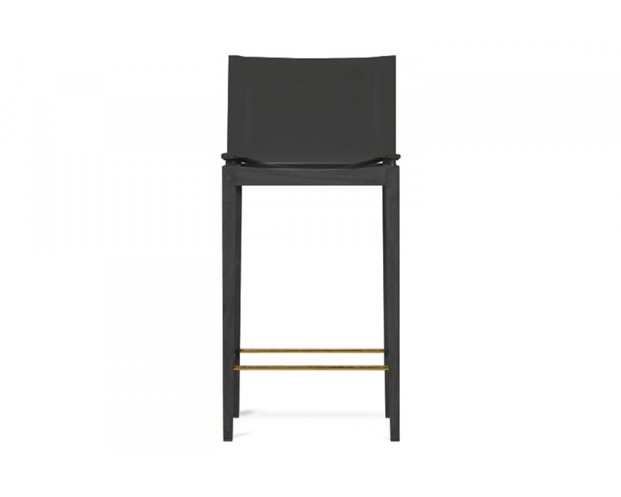 Harbour Byron Counter Stool - Teak Charcoal, Batyline Black