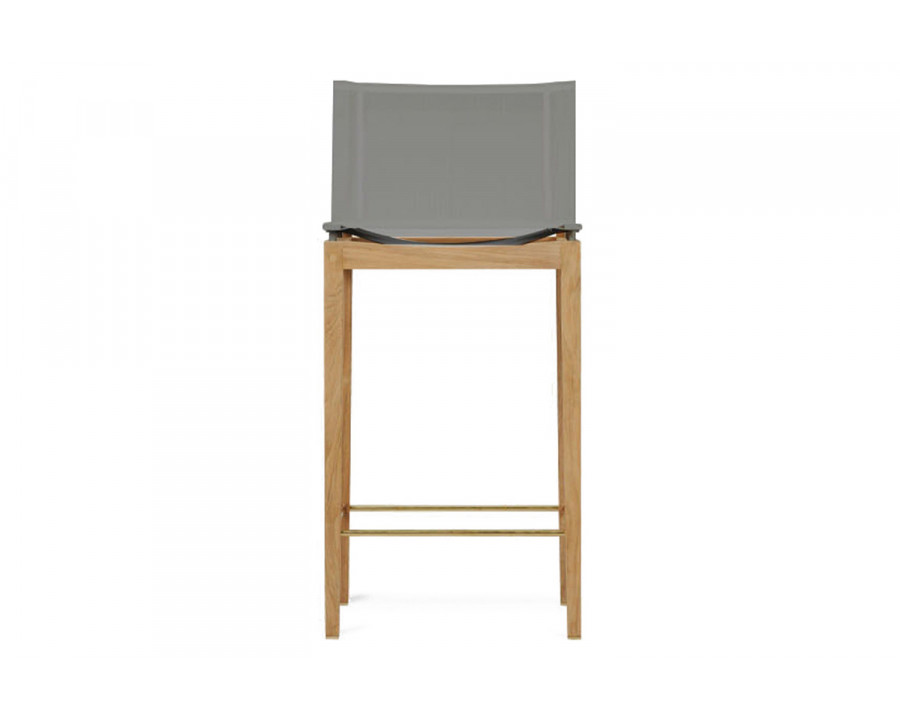 Harbour Byron Counter Stool - Teak Natural, Batyline Silver