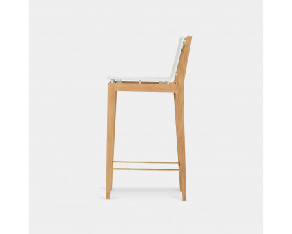 Harbour Byron Bar Stool - Teak Charcoal, Batyline Silver