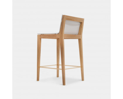 Harbour Byron Bar Stool - Teak Charcoal, Batyline Silver