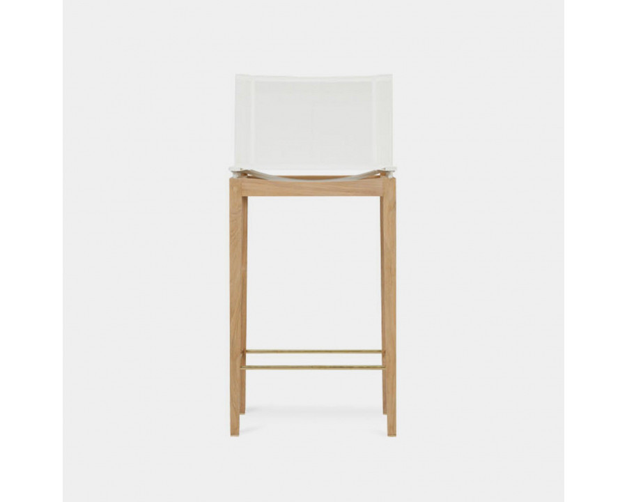 Harbour Byron Bar Stool - Teak Natural, Batyline Taupe