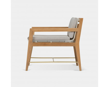 Harbour Byron Lounge Chair - Teak Charcoal, Lisos Grafito, Batyline Black