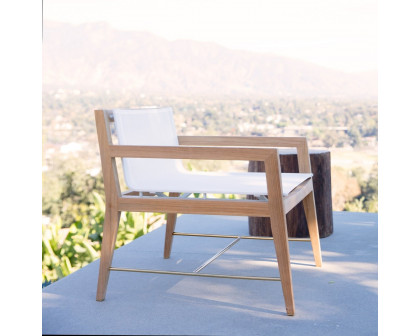 Harbour Byron Lounge Chair - Teak Charcoal, Lisos Grafito, Batyline Black