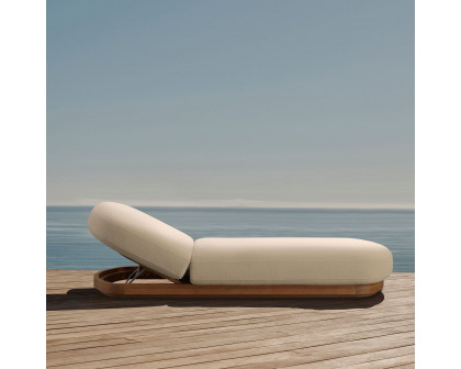 Harbour Como Sun Lounge - Sealed Teak Natural, Lisos Grafito