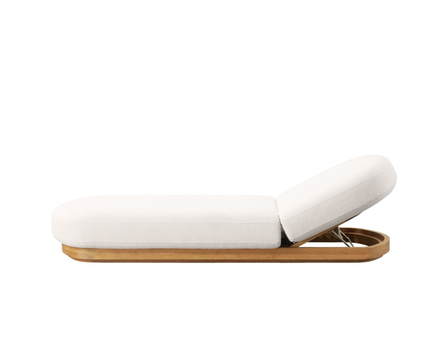 Harbour Como Sun Lounge - Sealed Teak Natural, Lisos Piedra