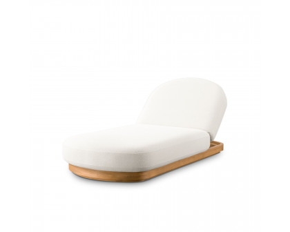 Harbour Como Sun Lounge - Sealed Teak Natural, Lisos Piedra