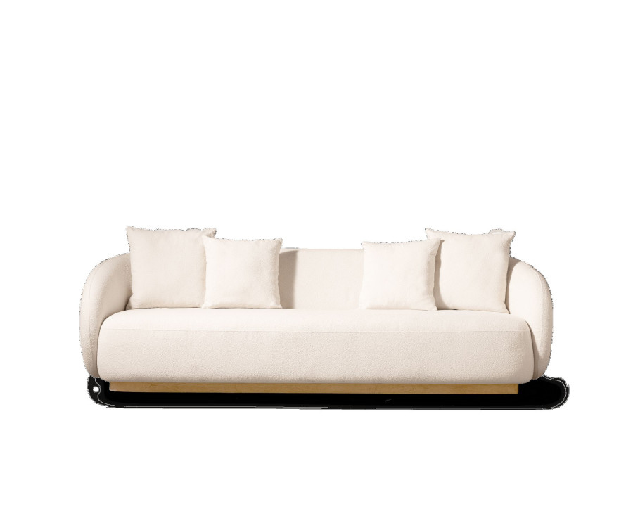 Harbour Como 3 Seat Sofa - Sealed Teak Natural, Lisos Grafito